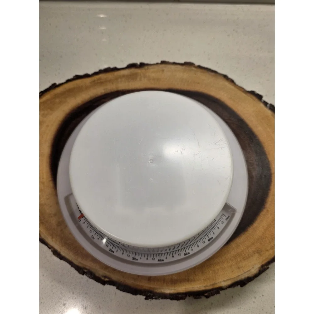 Vintage Round Plastic Kitchen Countertop Scale 7 LBS Capacity
